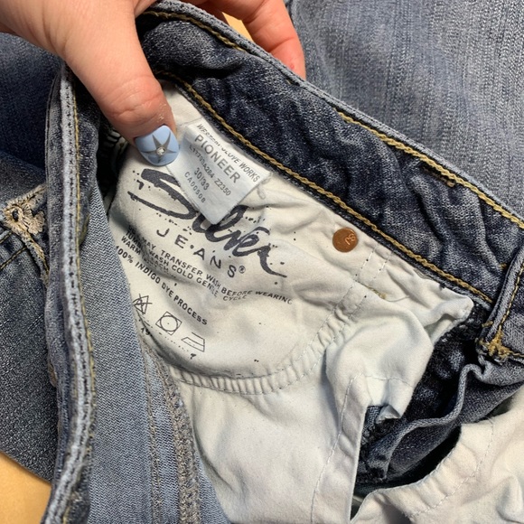 Silver Womens Pioneer Bootcut Jeans Size 12/ 30 Medium Wash Flap Pockets - Picture 3 of 11